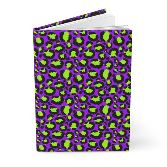 Purple Neon Leopard Hardcover Journal