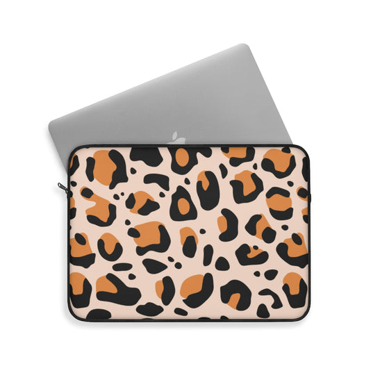 Orange Leopard Laptop Sleeve