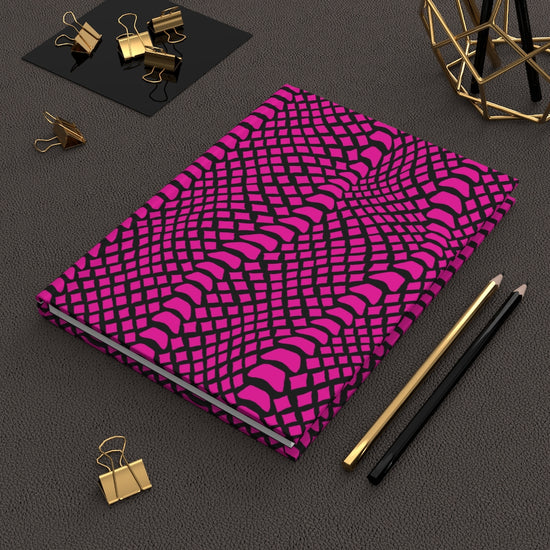 Neon Pink Snake Hardcover Journal