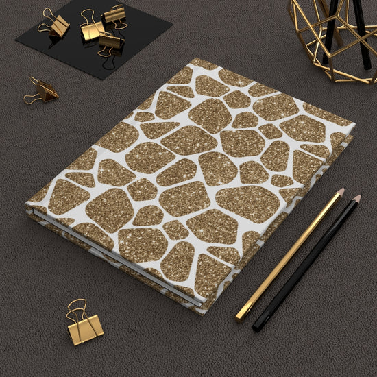 White Gold Tortoise Hardcover Journal