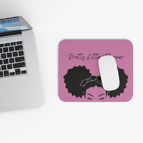 Afro Puffs Mouse Pad Pink