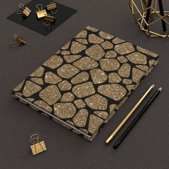 Black Gold Tortoise Hardcover Journal