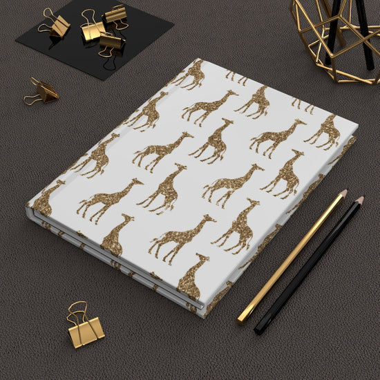 Gold Giraffe Hardcover Journal