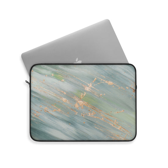 Green Marble Laptop Sleeve