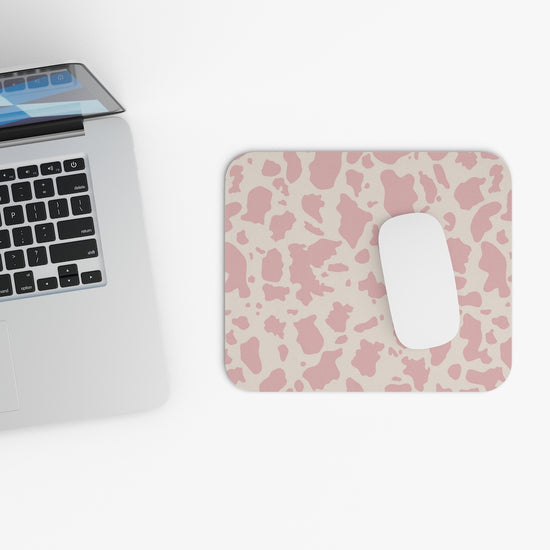 Pink Print Mouse Pad