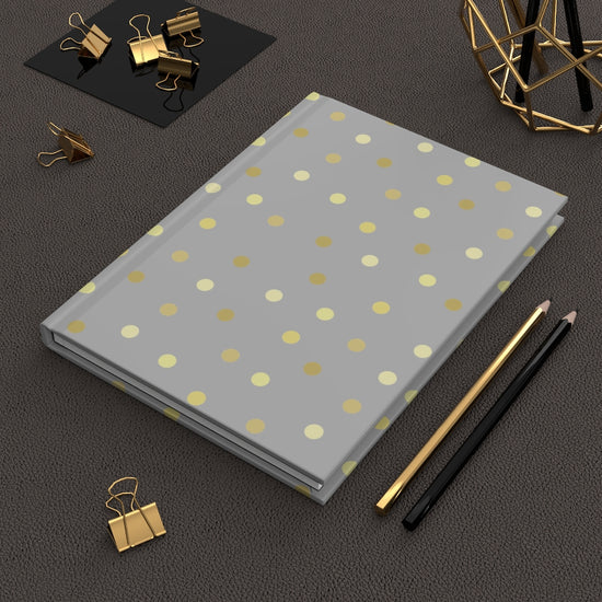 Gray Gold Hardcover Journal